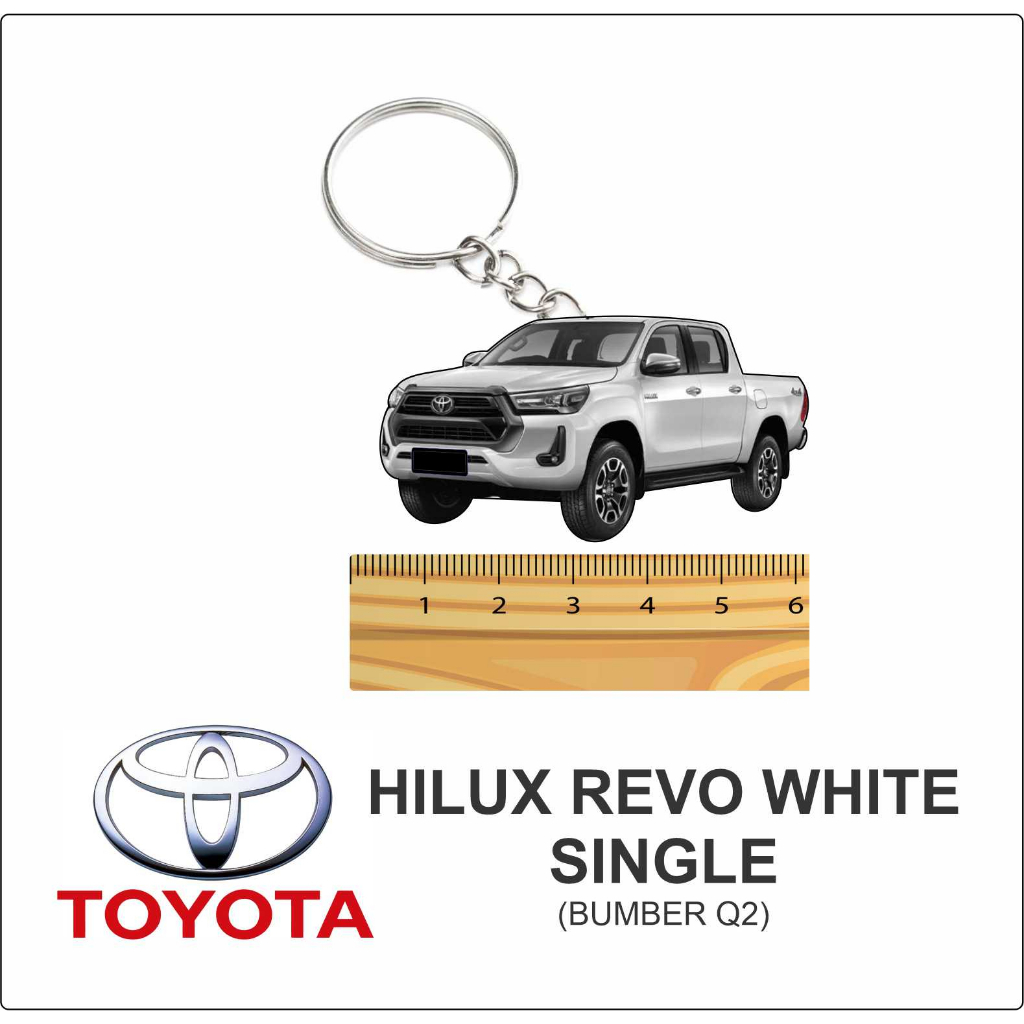toyota hilux white revo keychain 2d facelift 2020 | Shopee Malaysia