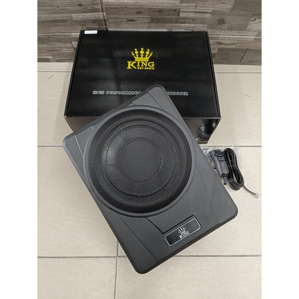 KING Car Audio 10Inch 600w UnderSeat Active Subwoofer Slim Design