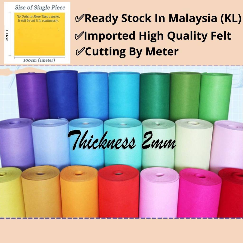 2mm Premium Grade Kain Bukan Tenunan Felt **DIY Imported Non-Woven ...