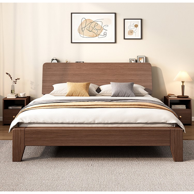 SD solid wood bedframe, Nordic Euro modern design, premium pine wood
