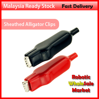 20A Sheathed Alligator Clips Electrical DIY Test Leads Alligator Double-Ended Crocodile Clips Roach Electrical Jump