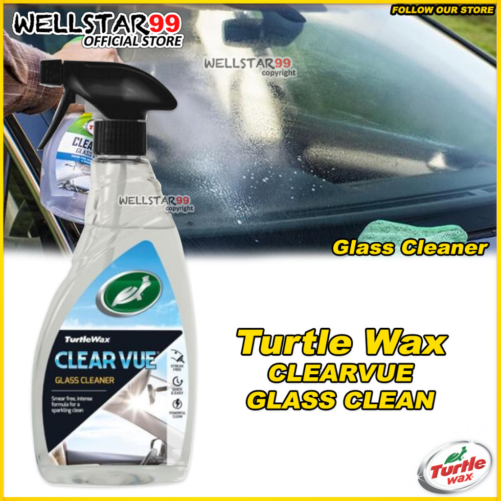 Turtle Wax Clearvue Car Glass Windowscreen Cleaner Spray Smear Free 500 ml