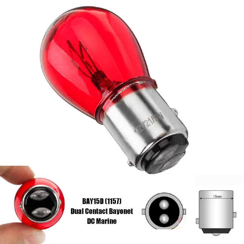 1016 BULB RED 12V/21/5W // FULL CLEAR Car & MOTOR Brake Stop Tail Lamp Light WIRA KANCIL SAGA