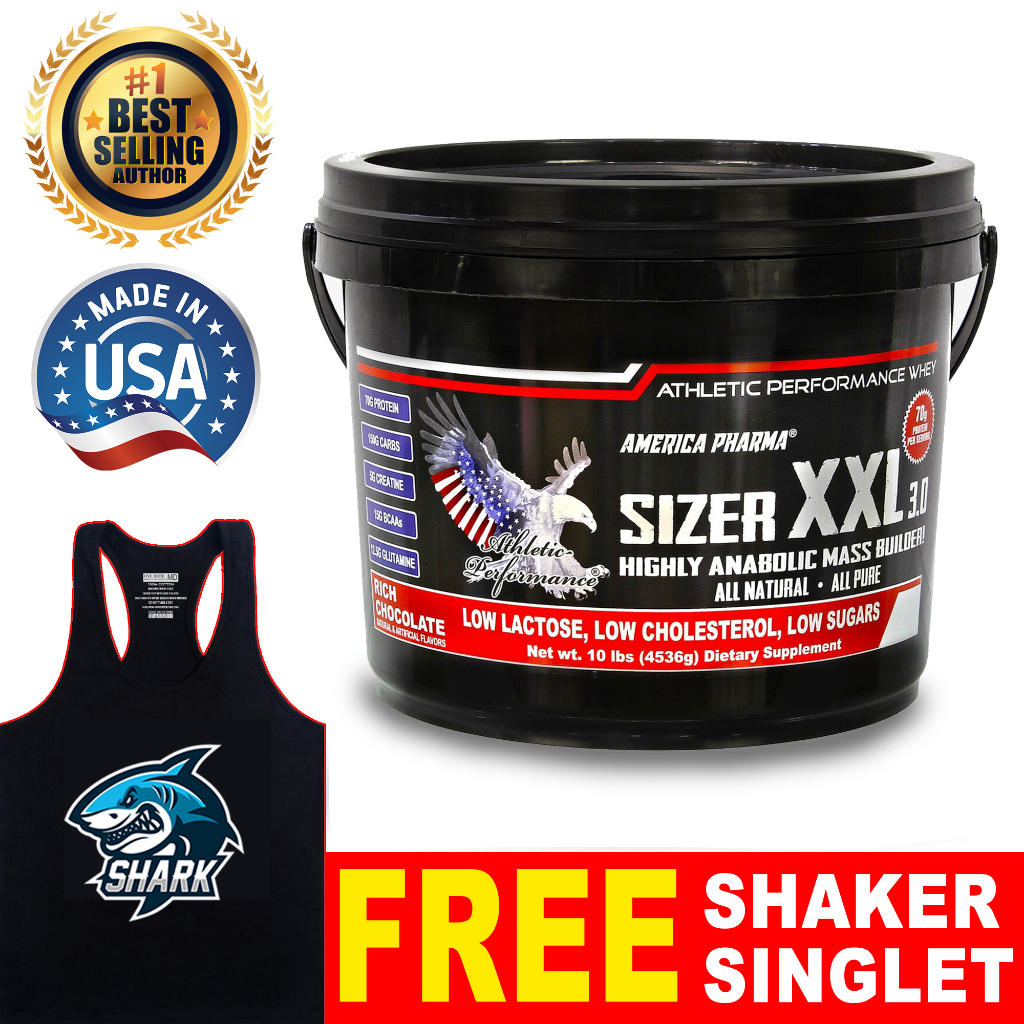 FREE Shaker | America Pharma Super Mass Protein Sizer XXL USA Anabolic ...