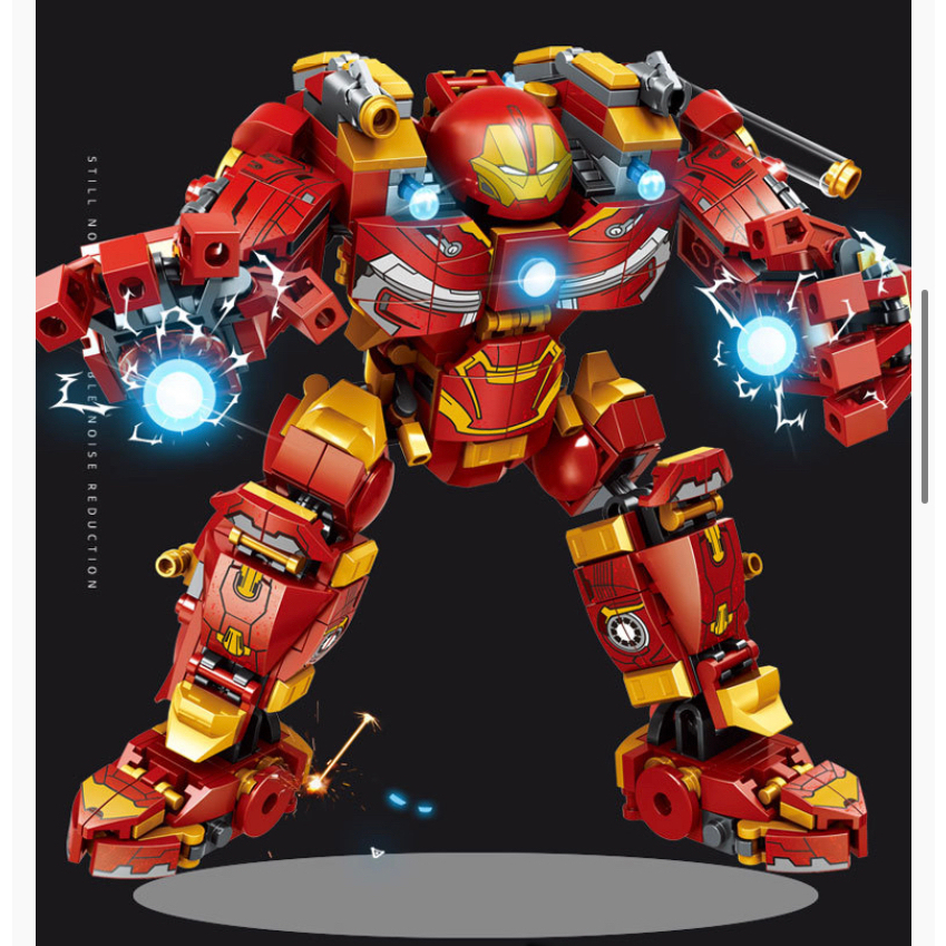 Marvel Building Blocks Ironman The Avengers Iron Man Anti-hulk Mech 