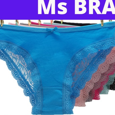 Female Underwear Sexy Women'S Panties Lace Middle Waist Triangle