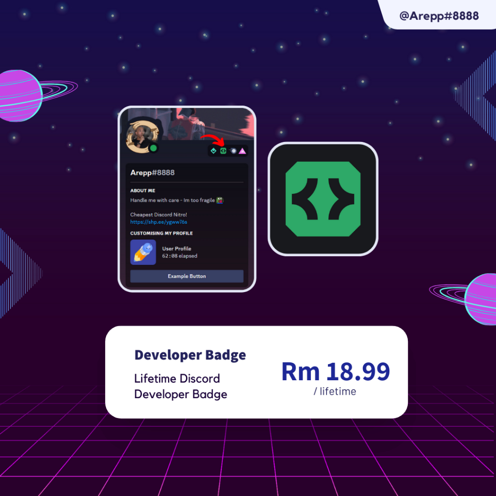 Discord developer badge digital havooc shopee malaysia