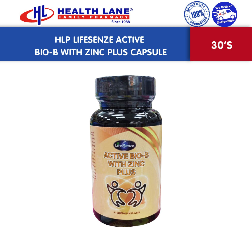 HLP Lifesenze Active Bio-B With Zinc Plus Capsule Vitamin B1/B2/B3/B5 ...