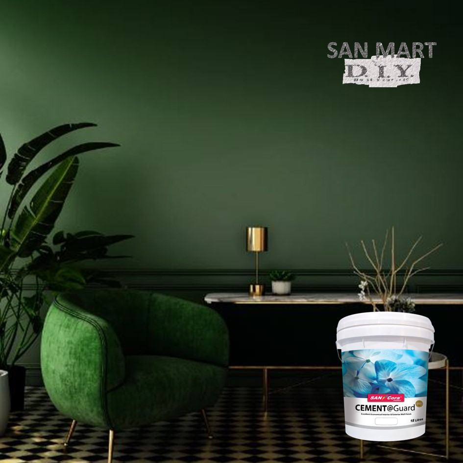 (1 Litre) SANCORA Cement Guard Emulsion Paint / Cat Air Emulsi Warna ...