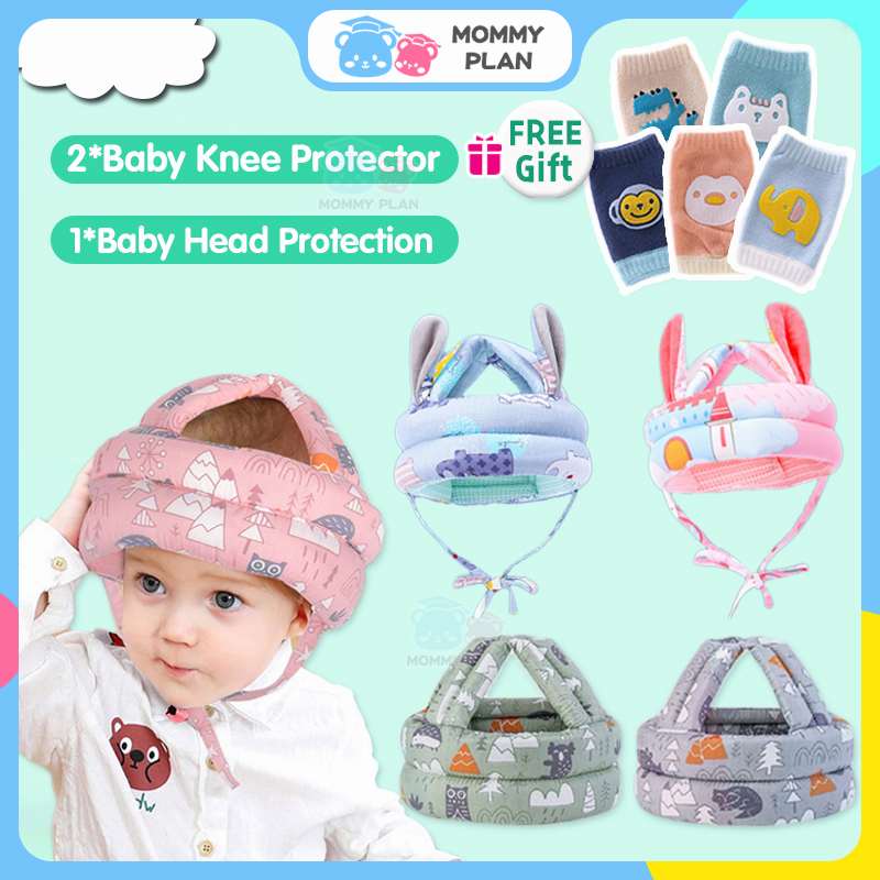 3Pcs Baby Safety Helmet Head Protection gear Baby Knee Protector ...
