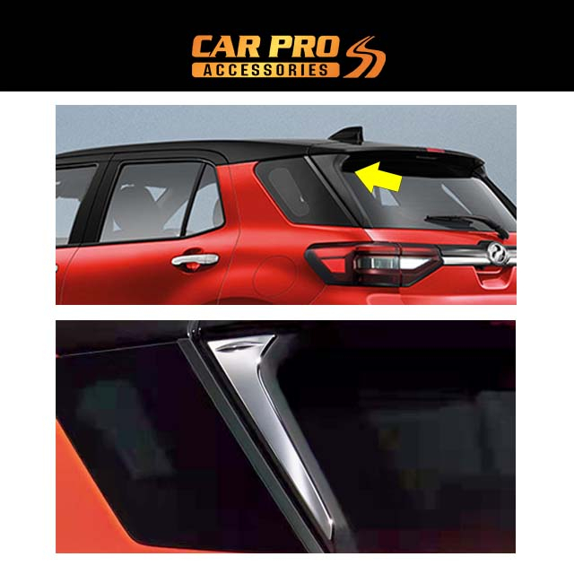 Perodua Ativa rear side spoiler chrome garnish accessories exterior ...