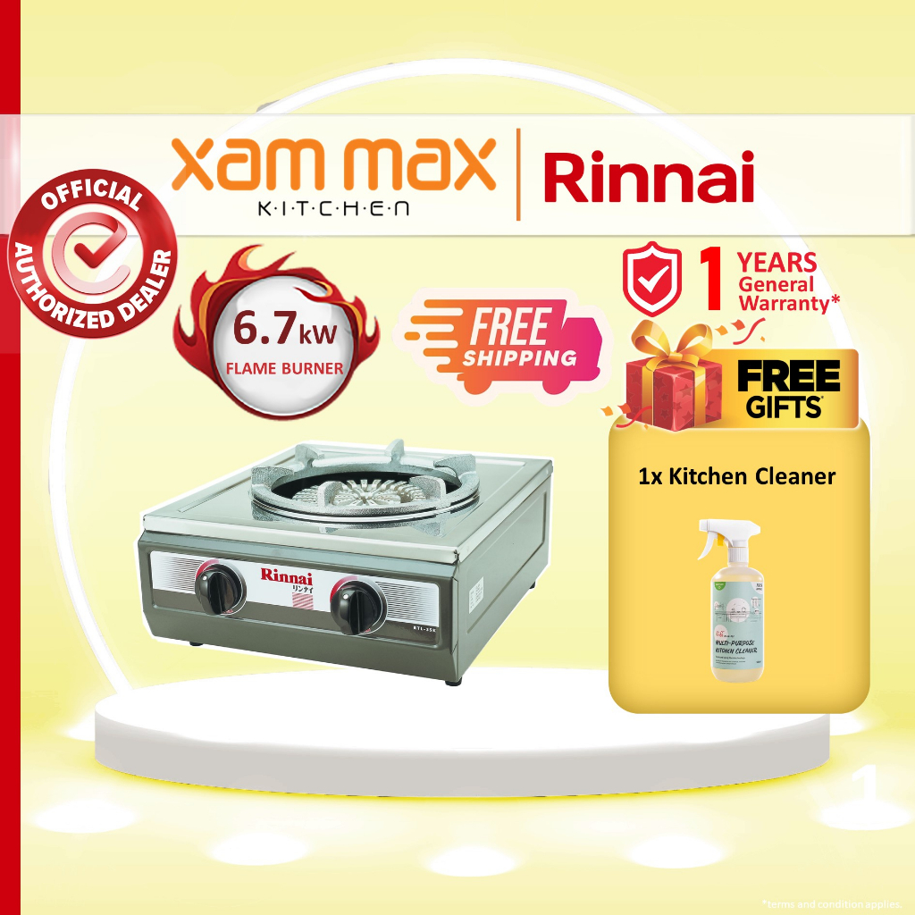 Rinnai Table Top Gas Stove RTL35K Heavy Duty Gas Hob RTL35K Semi