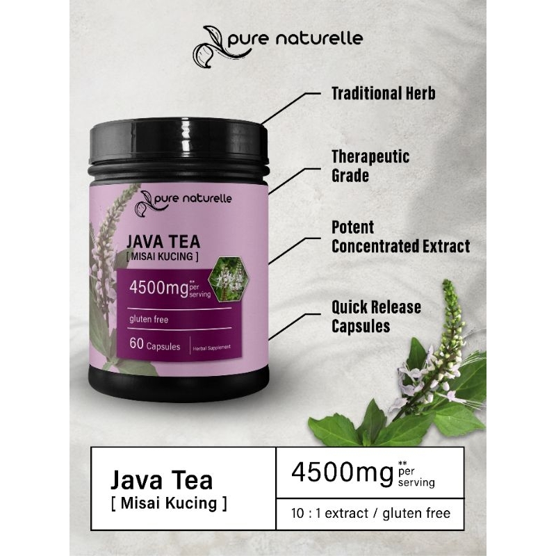 Misai Kucing Java Tea Capsule 60's High Quality Organic Product GMP
