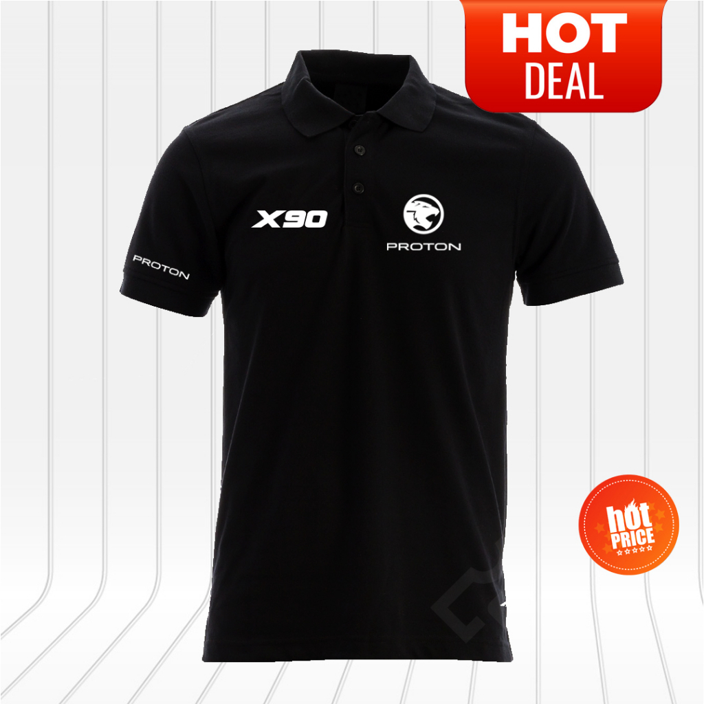 Polo Cotton 220GSM T-Shirt Tee Unisex New Proton X90 Logo Short Sleeve ...