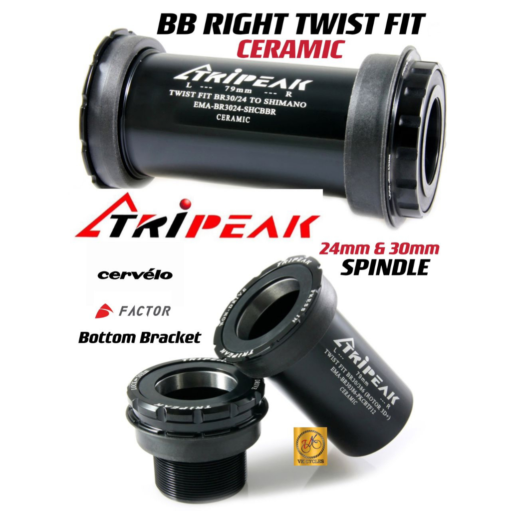 Tripeak BBRight BB Right Twist Fit 3 in 1 core Super Ceramic Bottom ...
