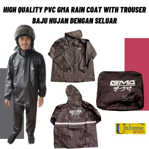 GMA PVC RAIN COAT WITH TROUSER WATERPROOF GMA BAJU HUJAN DENGAN SELUAR ...