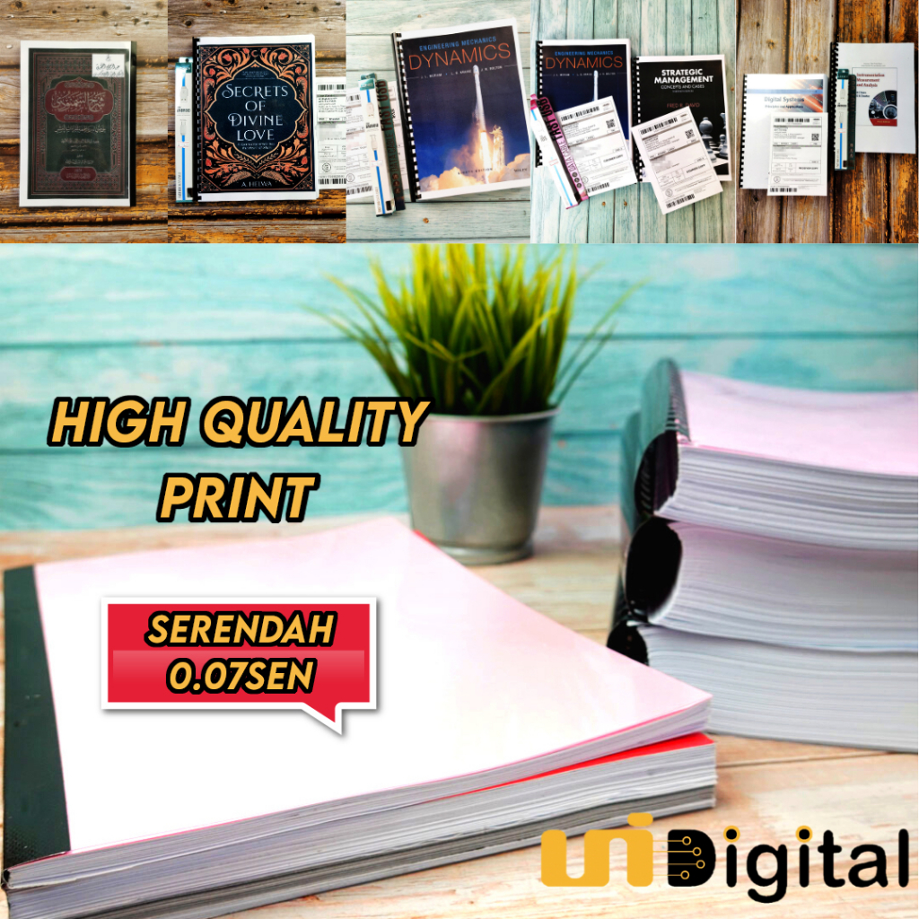 Servis A4 Fotostat / Photocopy / Print / Binding service MURAH serendah RM0.07 untuk Folio Kitab