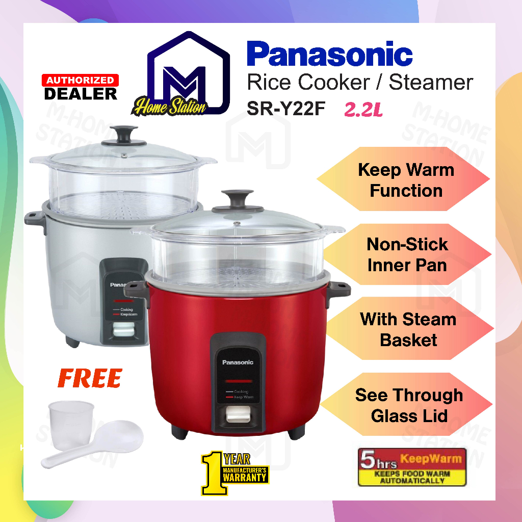 Panasonic 2.2L Rice Cooker Steamer SRY22F SRY22FGJ SRY22 SR