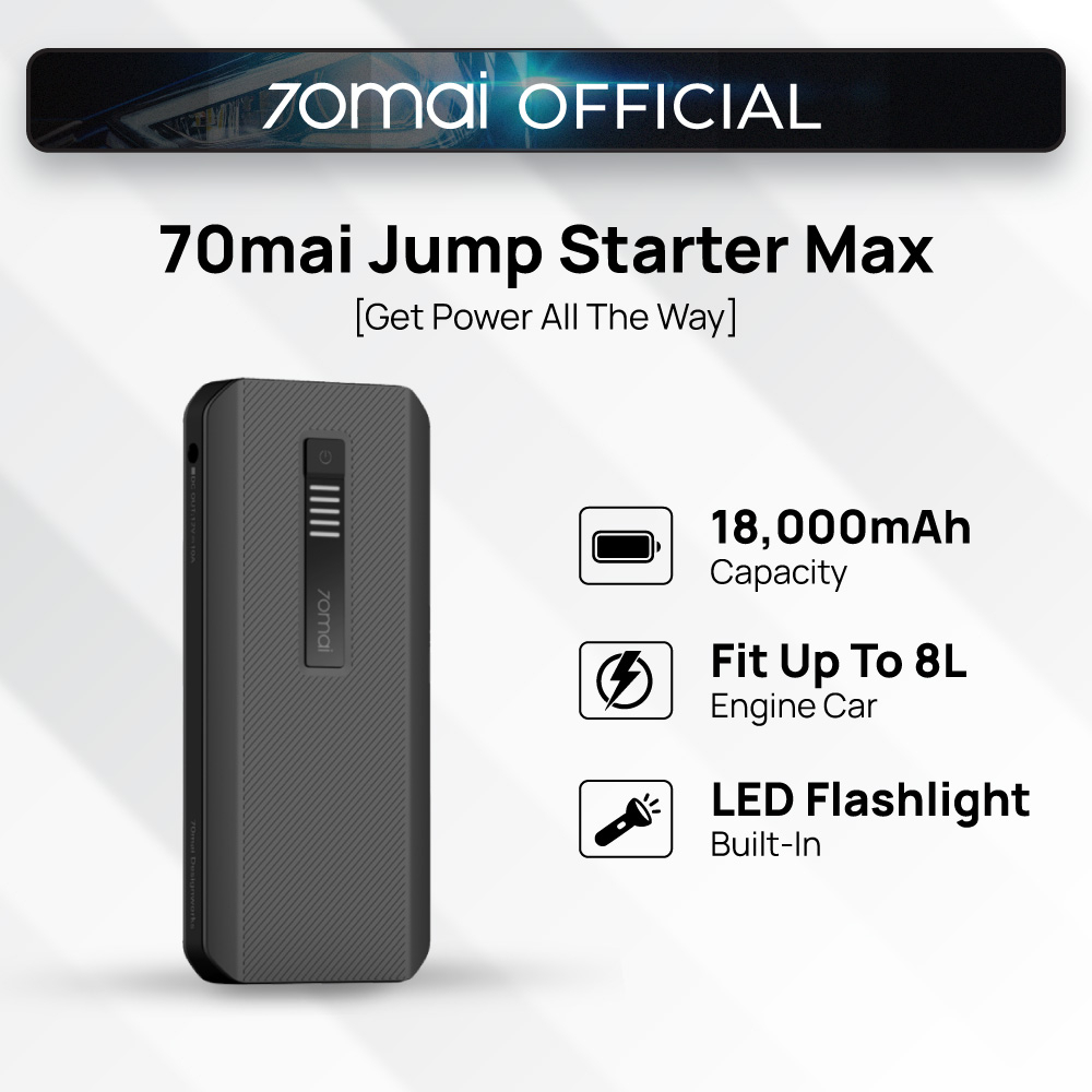 70mai Rechargeable Jump Starter Max | Shopee Malaysia