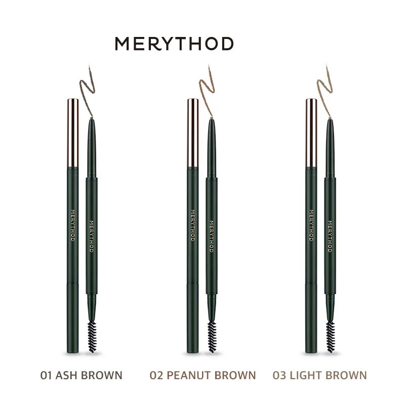 MERYTHOD ReelEdge Slim Brow Pencil with Bristle Brush Shopee Malaysia