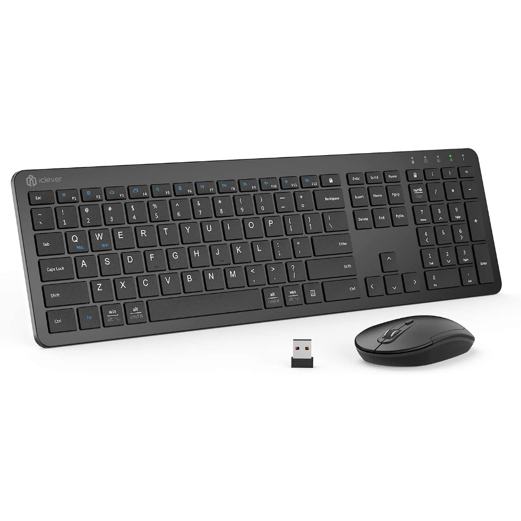 iClever GK08 Wireless Keyboard and Mouse Rechargeable Wireless Keyboard ...