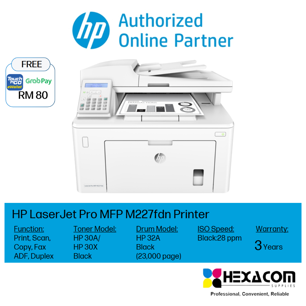 HP LASERJET PRO MFP M227FDN PRINTER G3Q79A | Shopee Malaysia