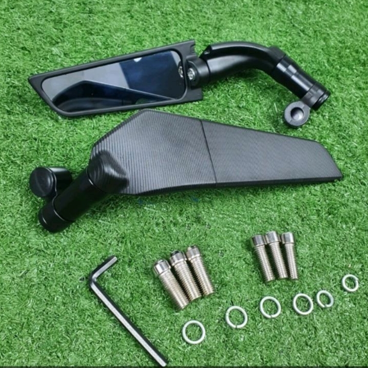 UNIVERSAL KAPCAI WINGLET SIDE MIRROR ADJUSTABLE CERMIN SISI LC135V1-V8 ...