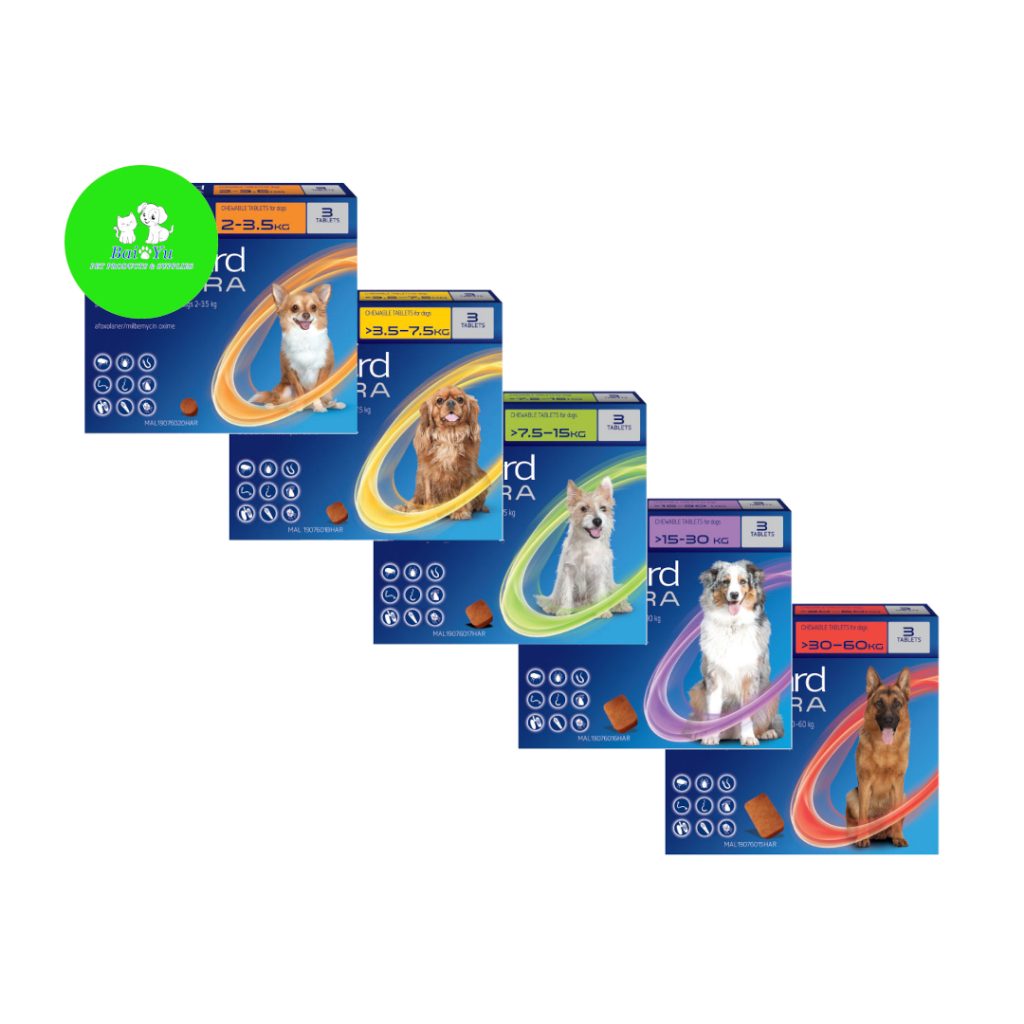 FLEA, TICK, MITE, HEARTWORM & WORM PREVENTION FOR DOGS (6 TABLETS