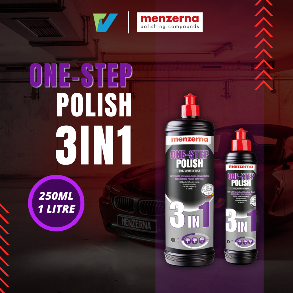 MENZERNA One-Step Polish 3in1 三合一高阶抛光 (250ml & 1 Litre) Made in Germany ...