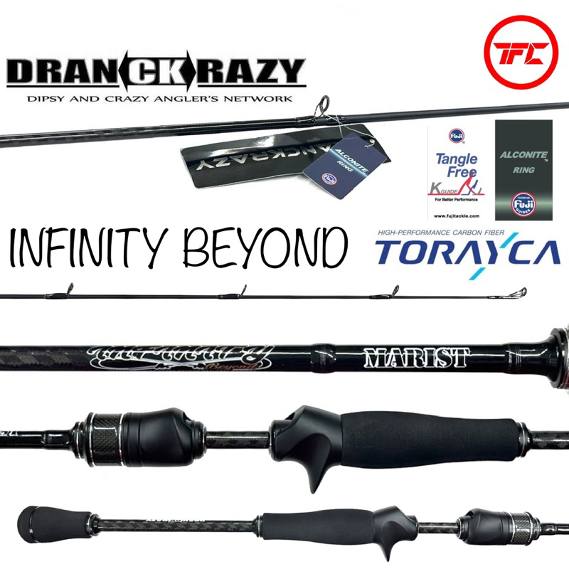 New 2023 DRANCKRAZY Infinity Beyond Baitcast Fishing Rod BC Baitcasting  Casting Japan Toray