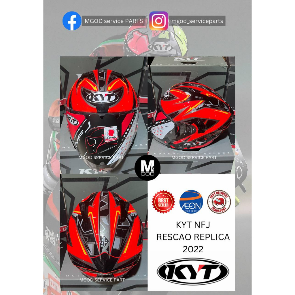 YSNJX034 KYT NFJ HELMET KYT NFJ KYT HELMET KYT RESCAO REPLICA 2022 KYT ORIGINAL Shopee Malaysia