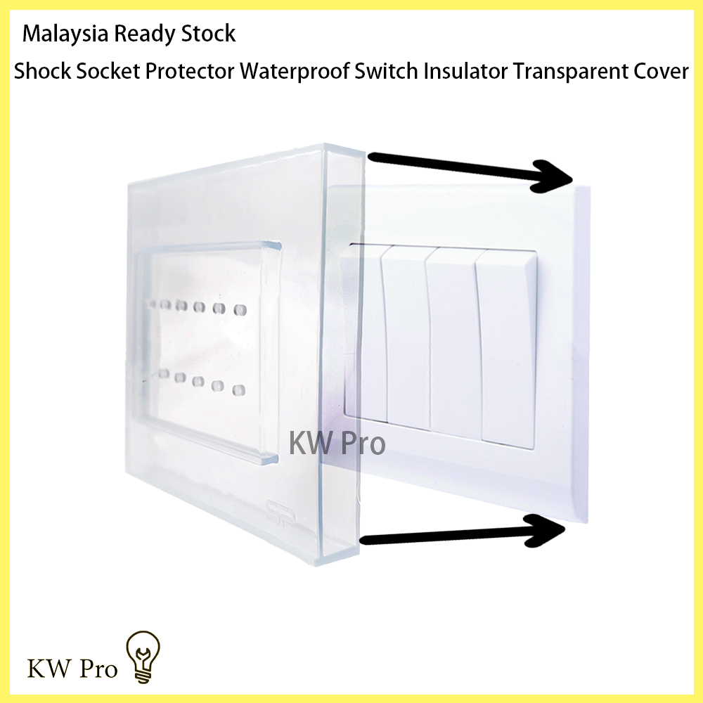 Shock Socket Protector Waterproof Switch Insulator Transparent Cover ...