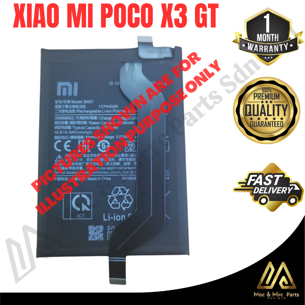 MG BRAND POCO X3 GT ORIGINAL BATTERY ( BM57 ) 5000mAh | Shopee Malaysia