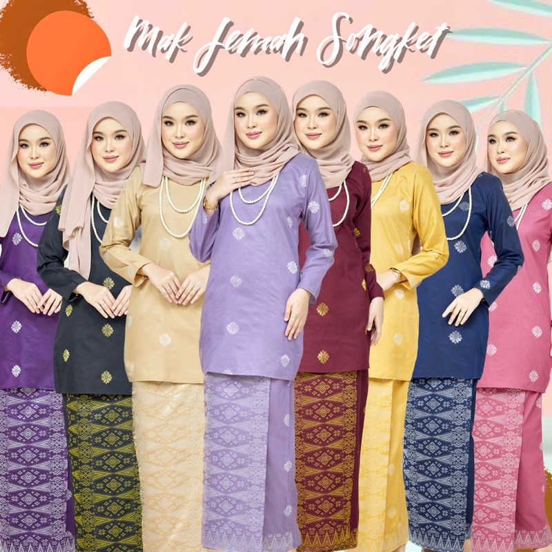 Baju Kurung Songket Tenun [100 Songket Tenun Asli] Mak Jemah Shopee