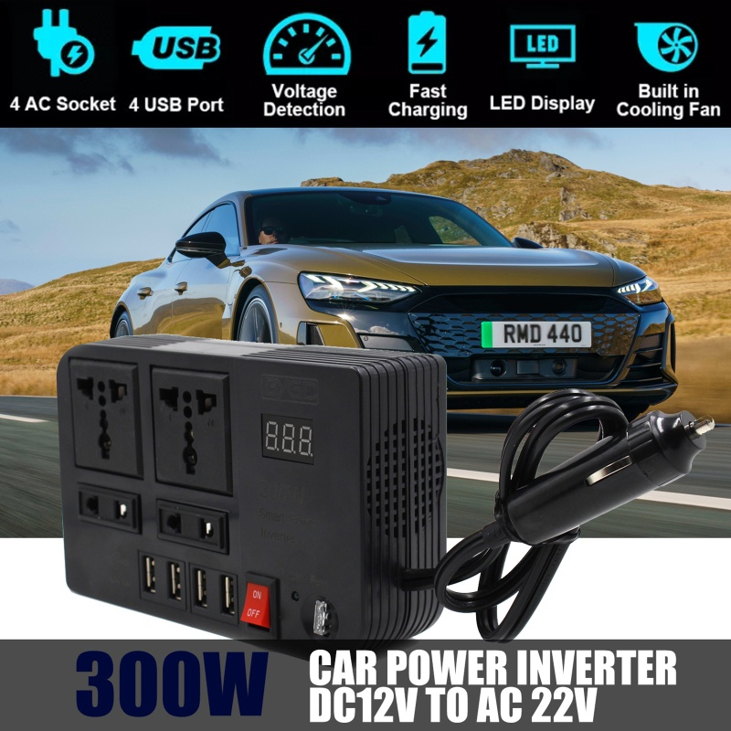 Car power inverter Car converter with USB interface | Shopee Malaysia