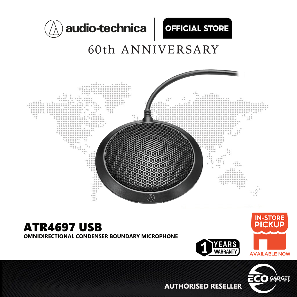 AudioTechnica Omnidirectional Condenser Boundary Microphone ATR4697