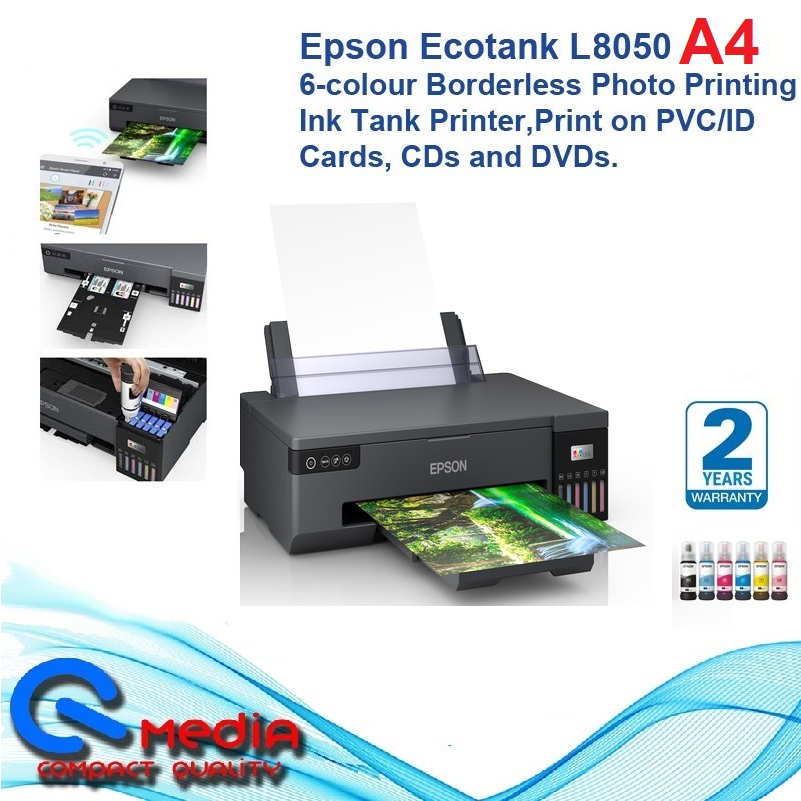 Epson L8050 Replace L805 Printer WiFi Photo 6 Colour Ink Borderless