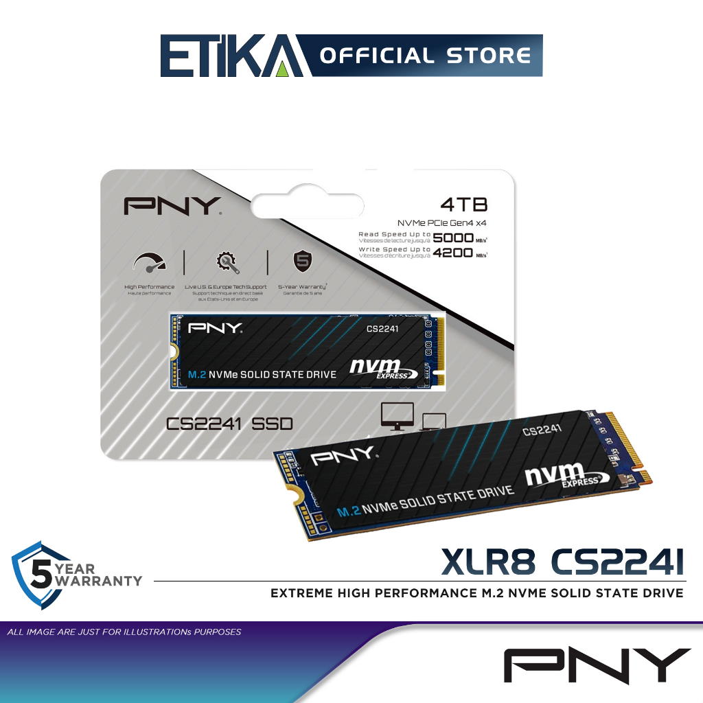 PNY CS2241 Extreme High Performance M.2 2280 PCIE NVMe Gen4 x4 Solid