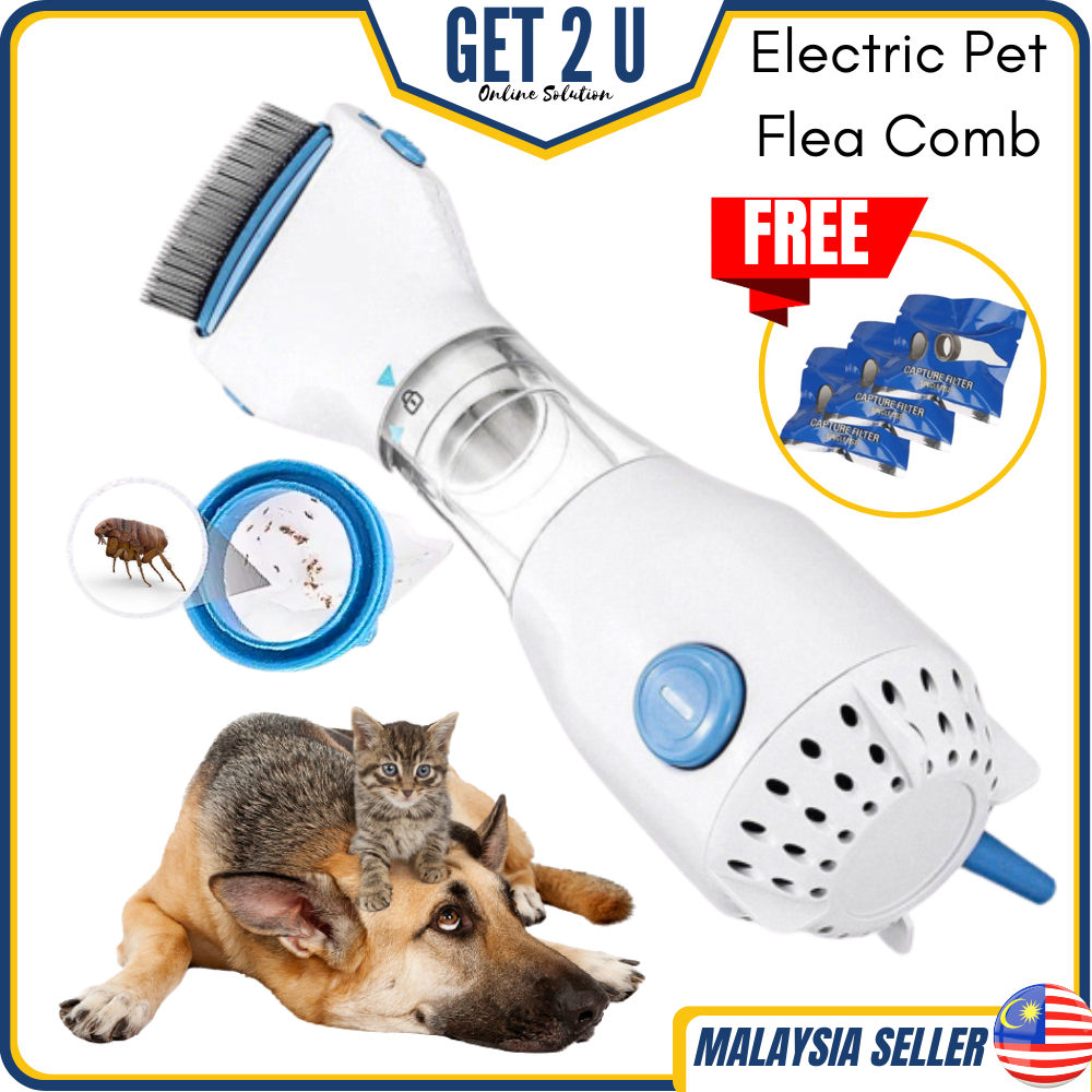 Pet Flea Comb Vacuum Electric Cat Puppies Dog Fleas Treatment Pets Care