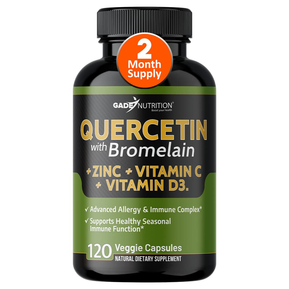 Quercetin 500mg Quercetin with Bromelain Zinc Quercetin 120