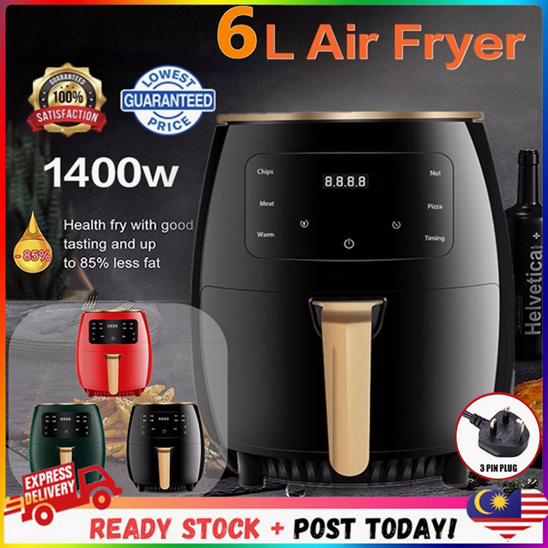 Air Fryer 6L 2400W Large Capacity Oil-Free Air Fryer Oven Intelligent ...