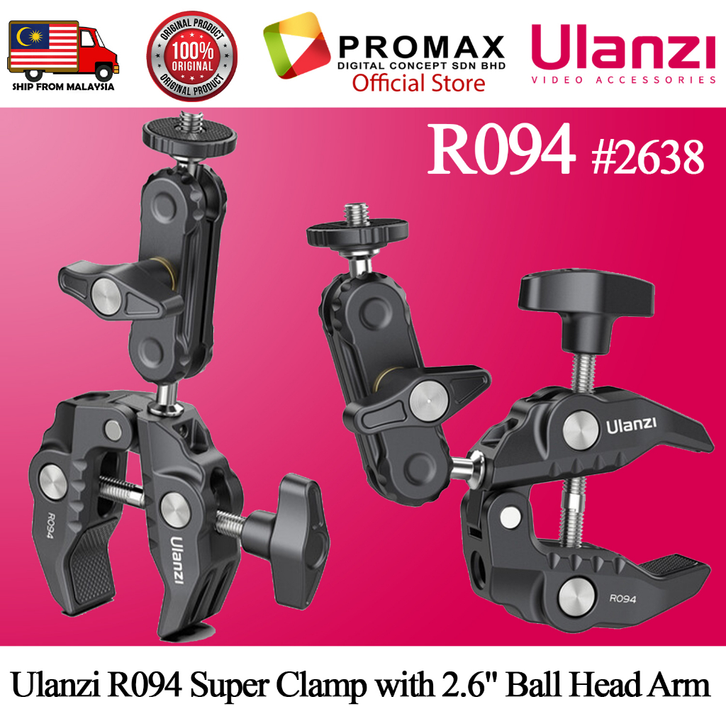 Ulanzi R094 Multi-Functional Super Clamp Ulanzi R094 Metal Super Clamp ...