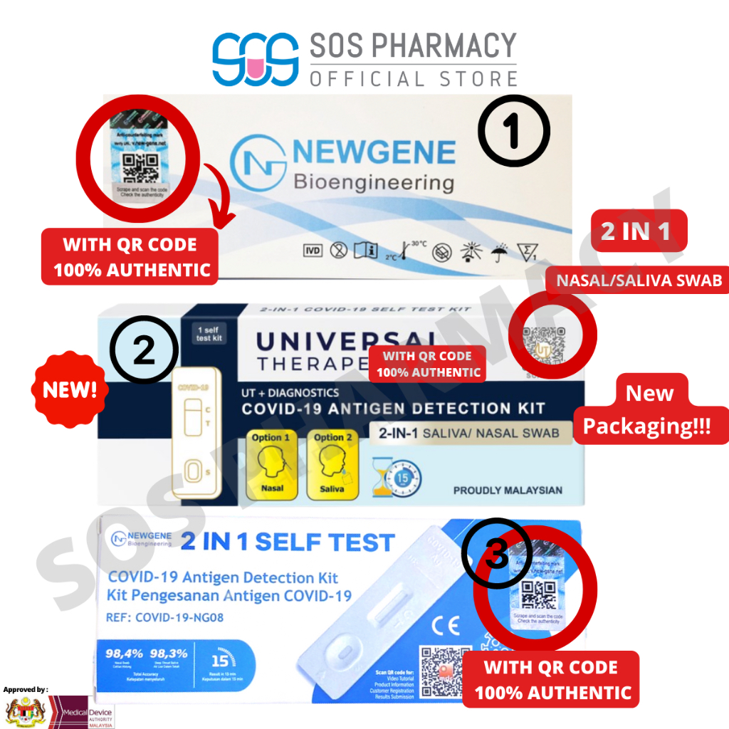 (EXP01/2026) NEWGENE COVID 19 Home Self Test (RTK) (Nasal/Saliva) /UT