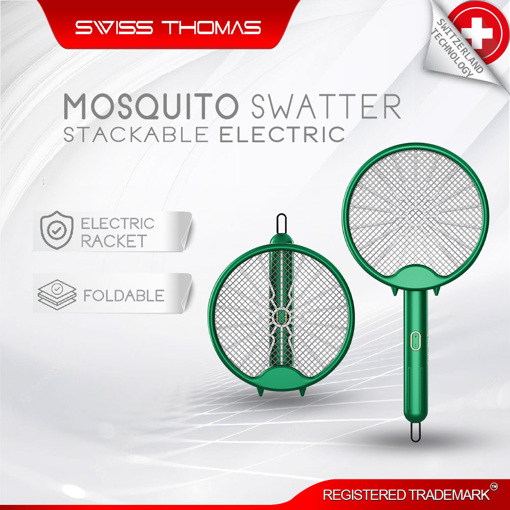 Swiss Thomas Mosquito Killer Trap Electric Insect Racket Swatter Zapper
