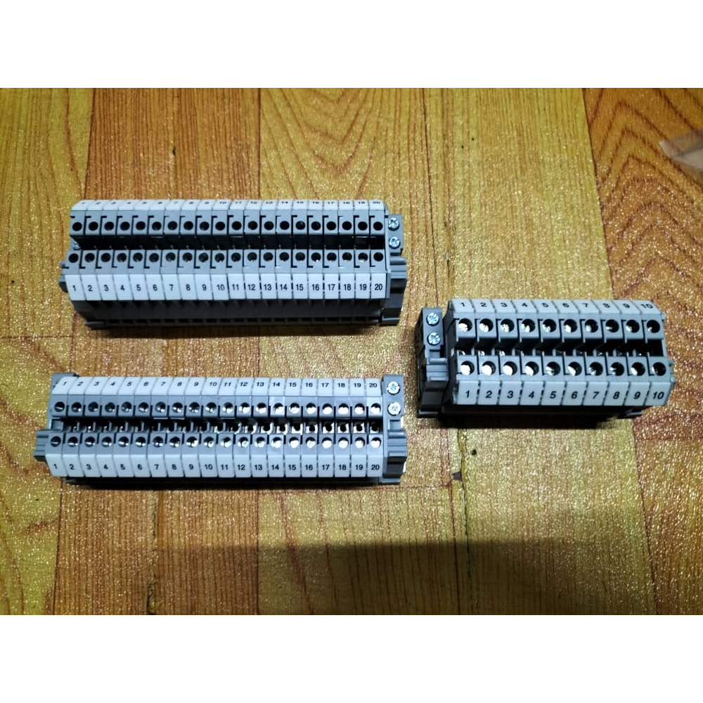 Power Distribution DIN Rail Terminal Block 10P 20P Connector 32A 41A 57A 800V UK2.5B UK5N UK6N