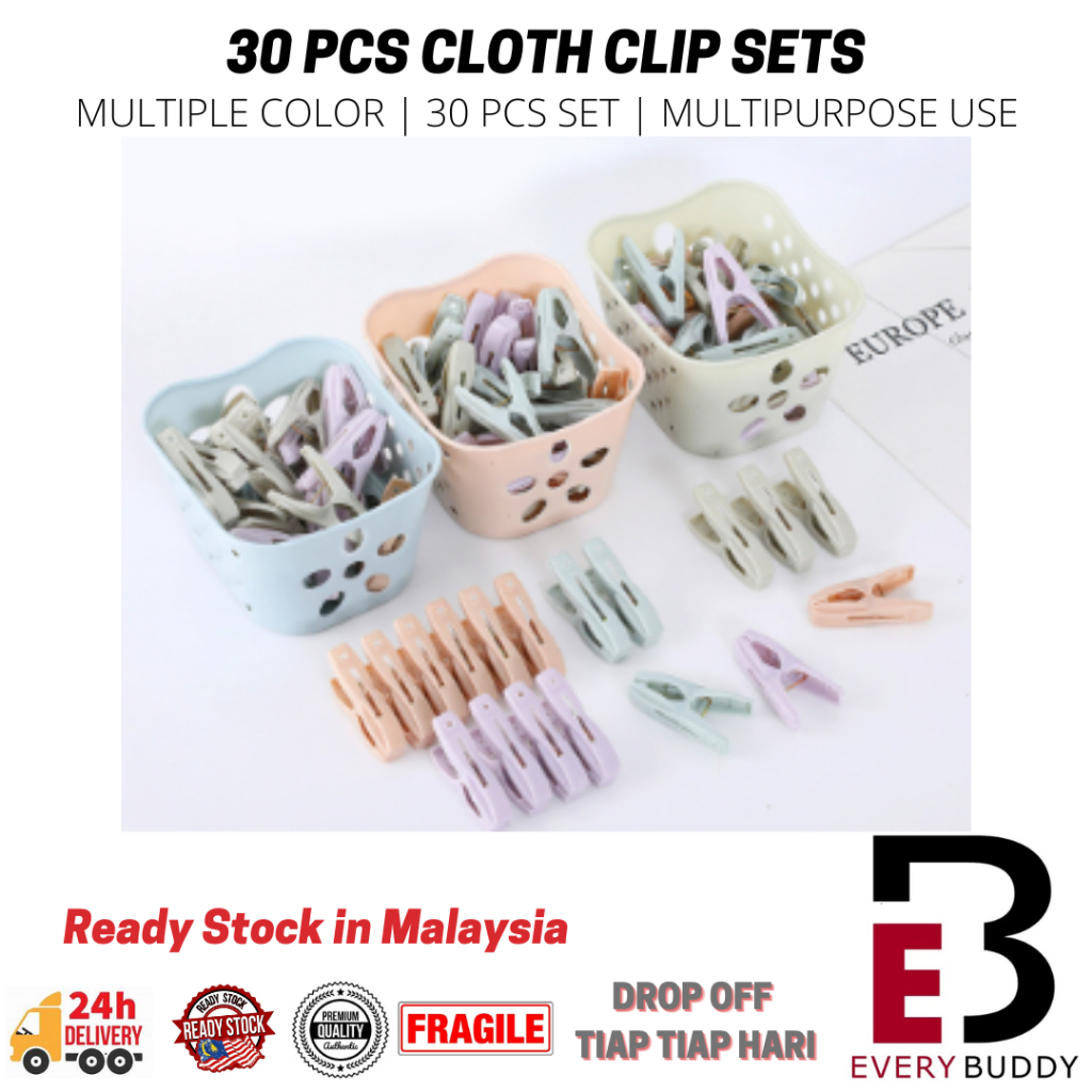Clothes Drying Clips 20 Pack Velvet Flocking Trouser Pegs Hanger Grip Clamp Set - Black main image 0
