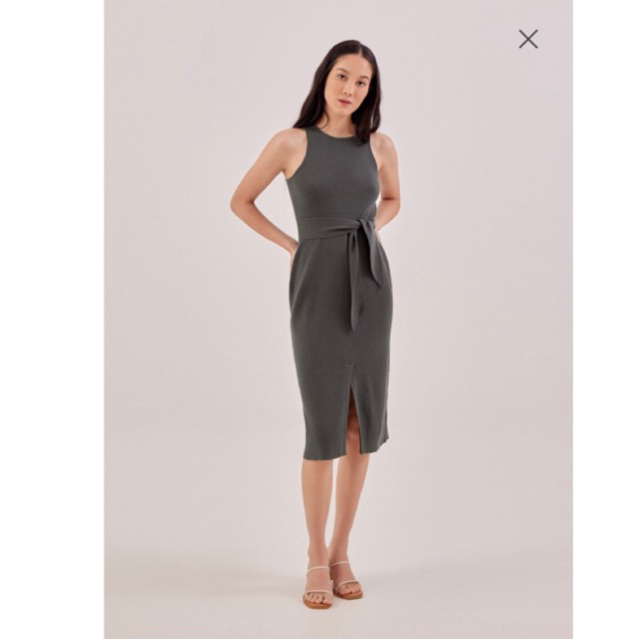 Love Bonito Olym Ribbed Knit Midi Dress | Shopee Malaysia