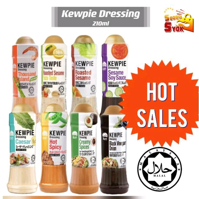 KEWPIE Dressing Mayonaise 210ml Thousand Island/Roasted Sesame/Black