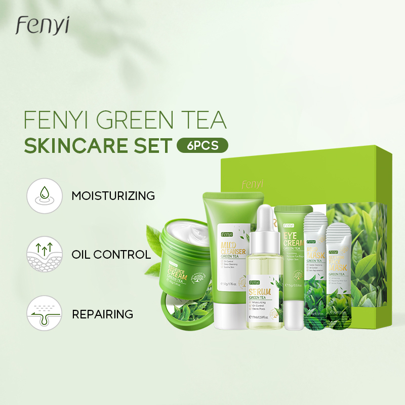 Fenyi Lighten Acne Marks Green Tea Skincare Set (6 Pcs) Shopee Malaysia