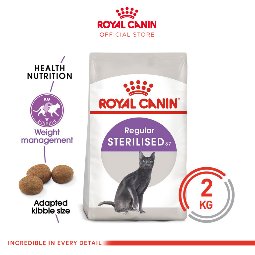 Royal Canin Regular Sterilised 37 Adult (2kg) Dry Cat Food Makanan Kucing Feline Health